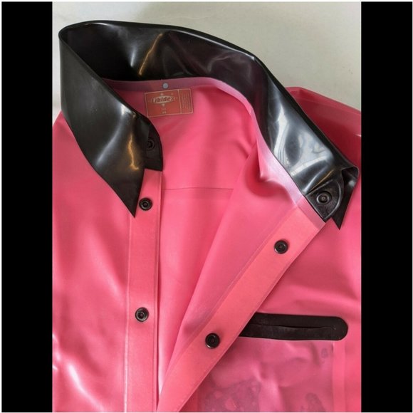 Libidex Armstrong Button Shirt Sz M in Metallic Fuschia w/Black - Picture 3 of 3